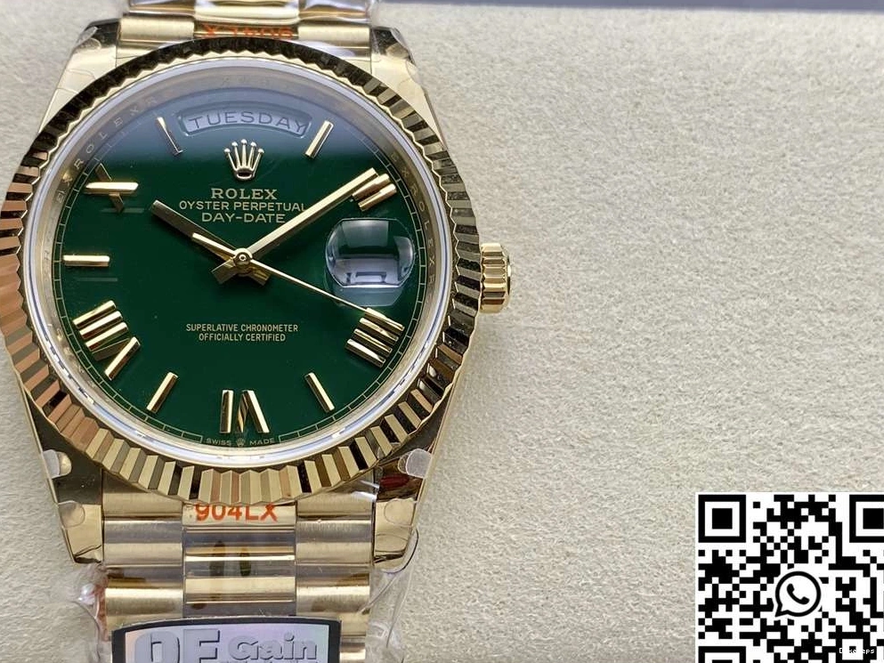 Rolex M228238-0061 QF Dial Factory Green Tungsten 1003 Contemporary Date v5 Day Steel 0724